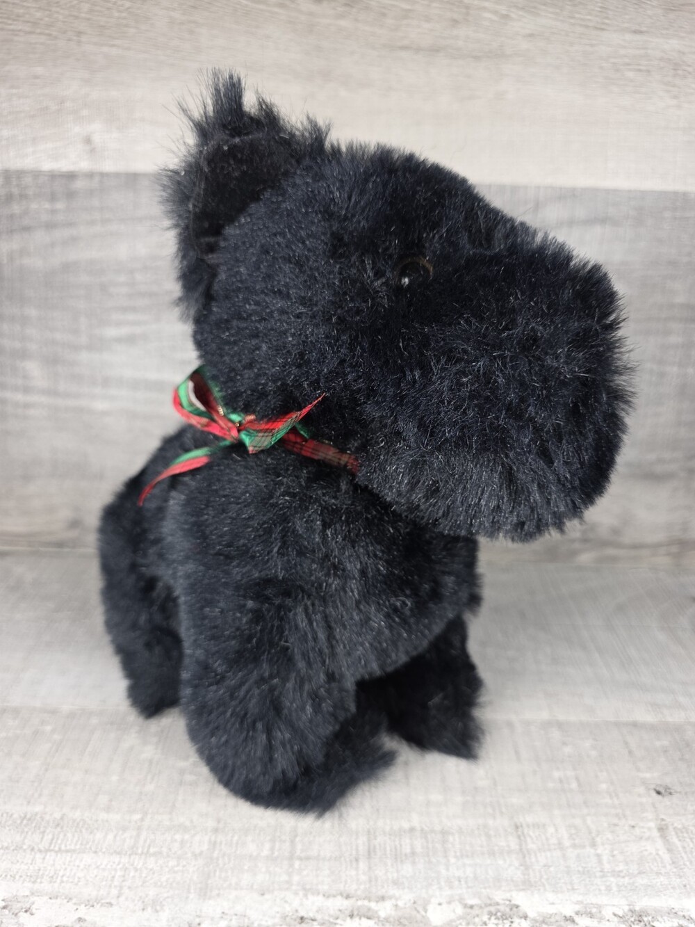 Vintage Russ Berrie DUFFY Scottish Terrier Plush Black Puppy Dog HTF b222